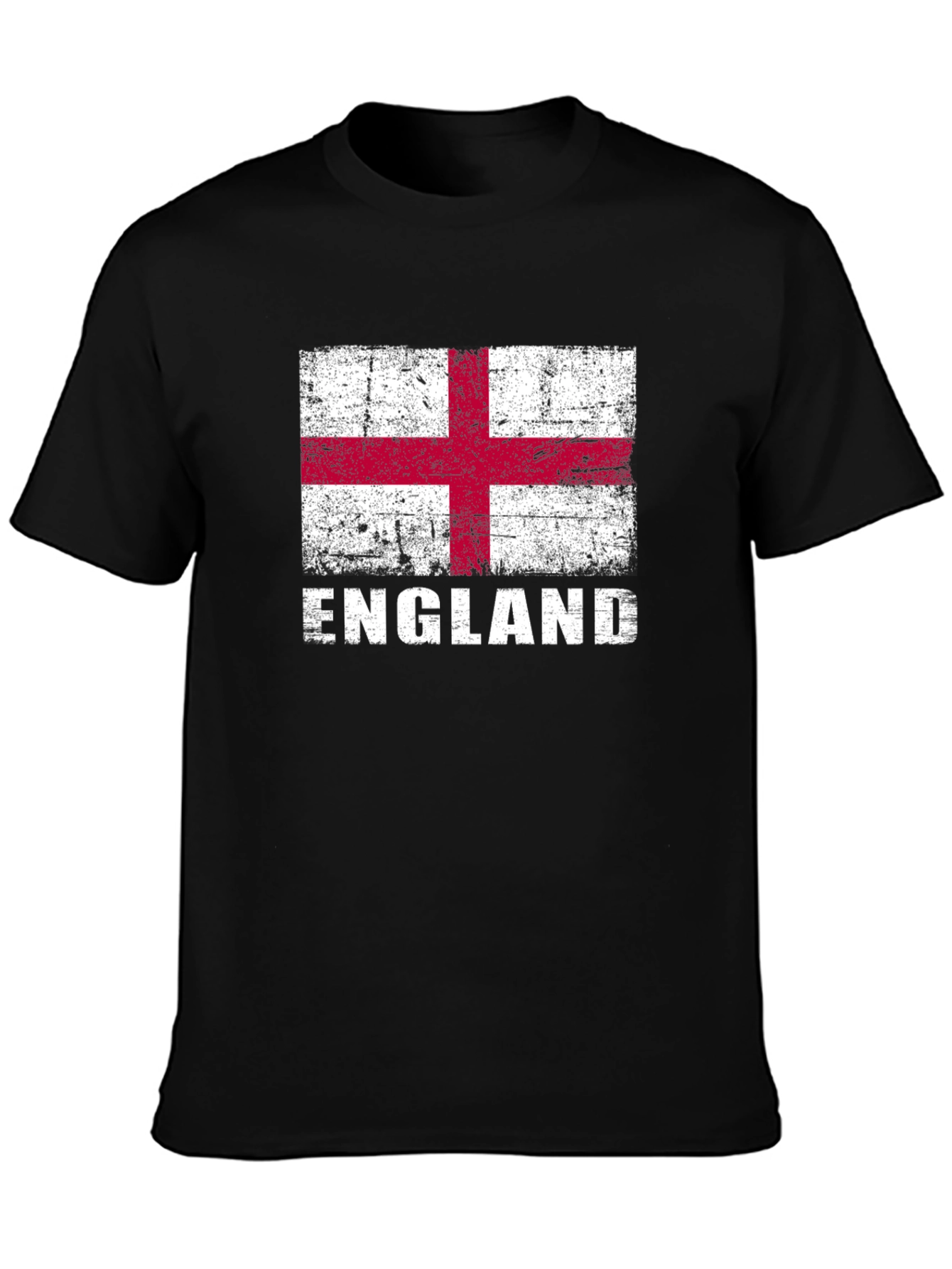 England Flag Graphic T-Shirt - Distressed Look