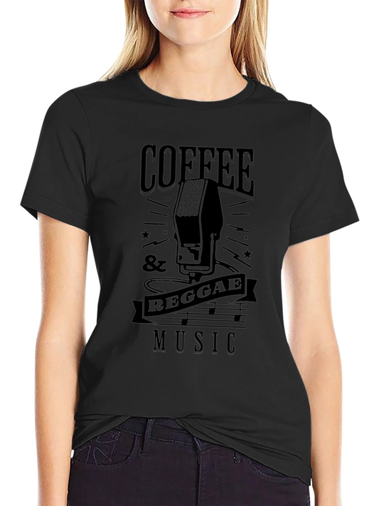 Coffee & Reggae Music Black T-Shirt
