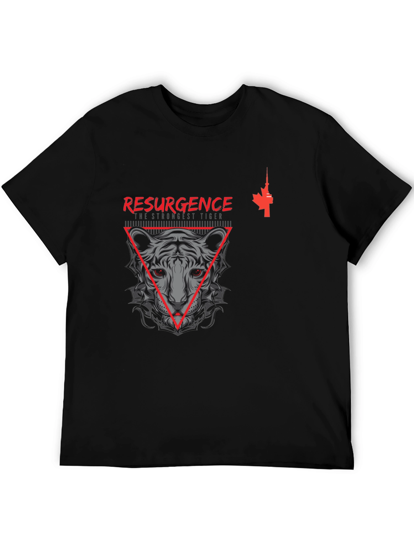 Resurgence Tiger Graphic Tee - Black T-Shirt