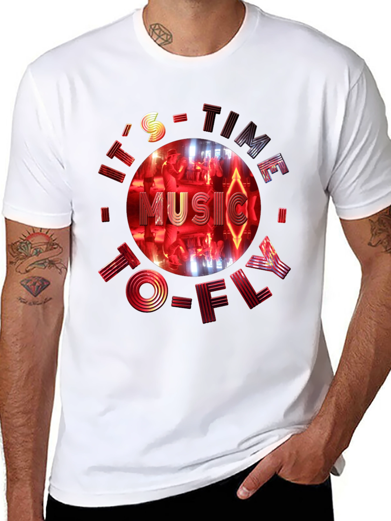 Its Time To Fly Music Black Graphic Tee