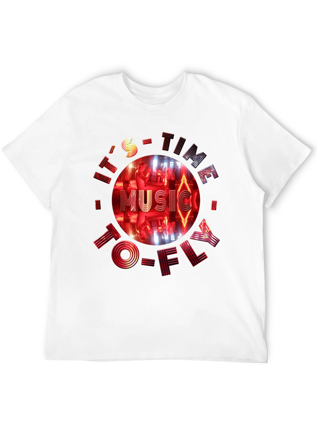 Its Time To Fly Music Black Graphic Tee