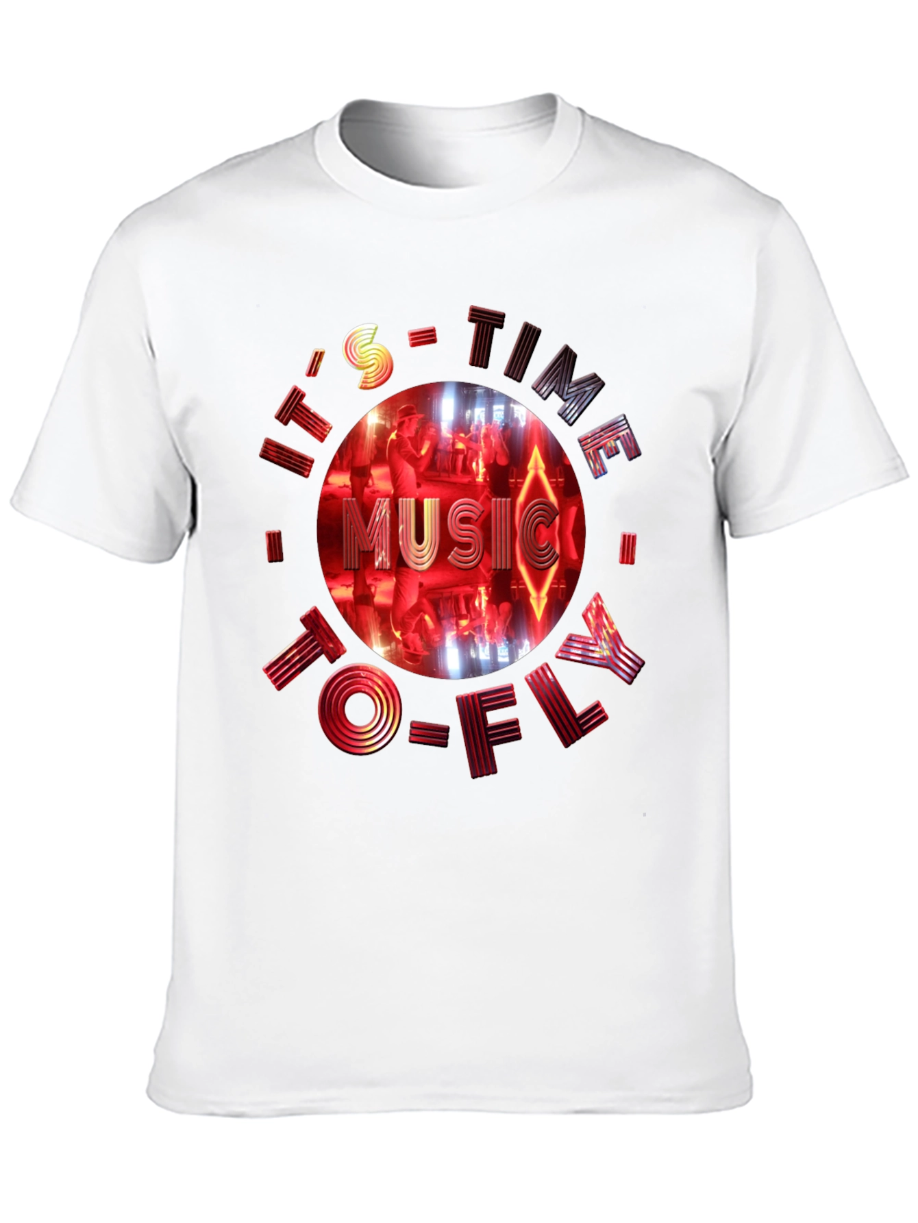 Its Time To Fly Music Black Graphic Tee