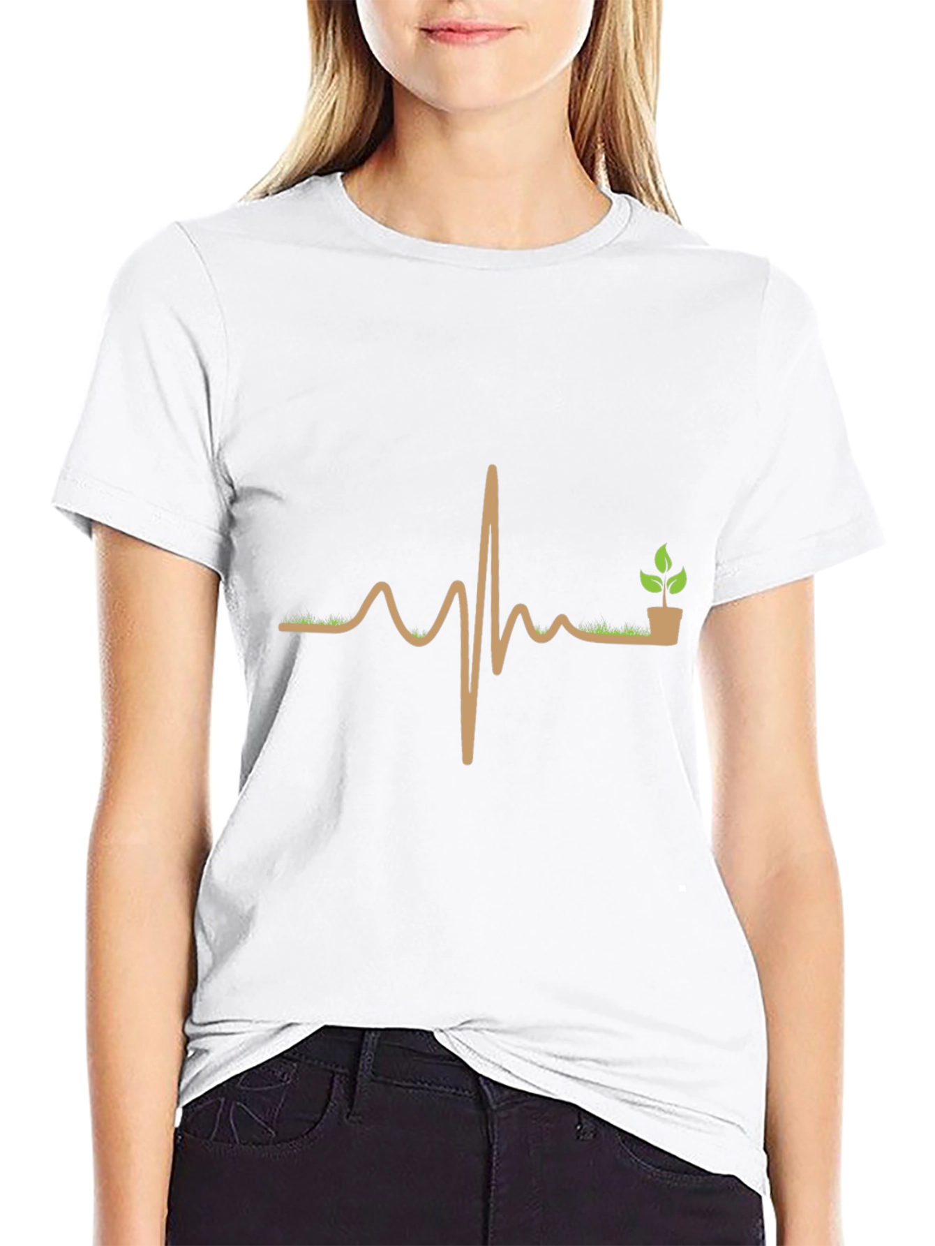 Natures Pulse T-Shirt - Gardening Heartbeat Design