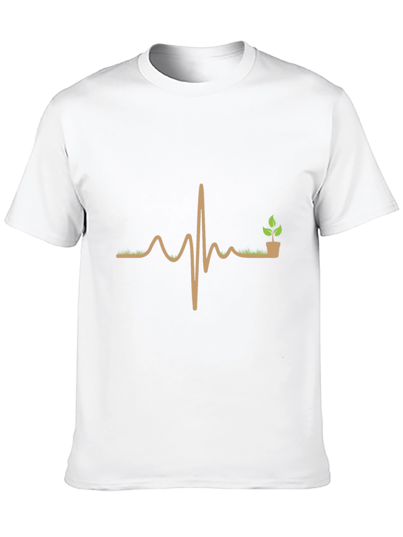 Natures Pulse T-Shirt - Gardening Heartbeat Design