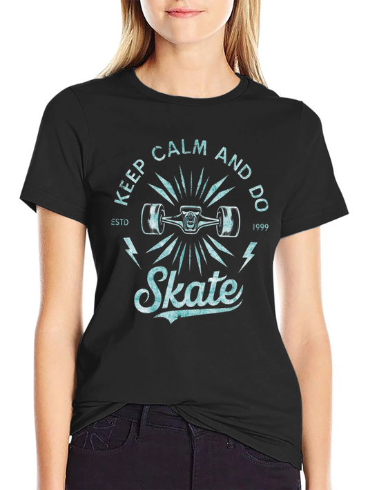 Keep Calm and Do Skate T-Shirt - Vintage Style