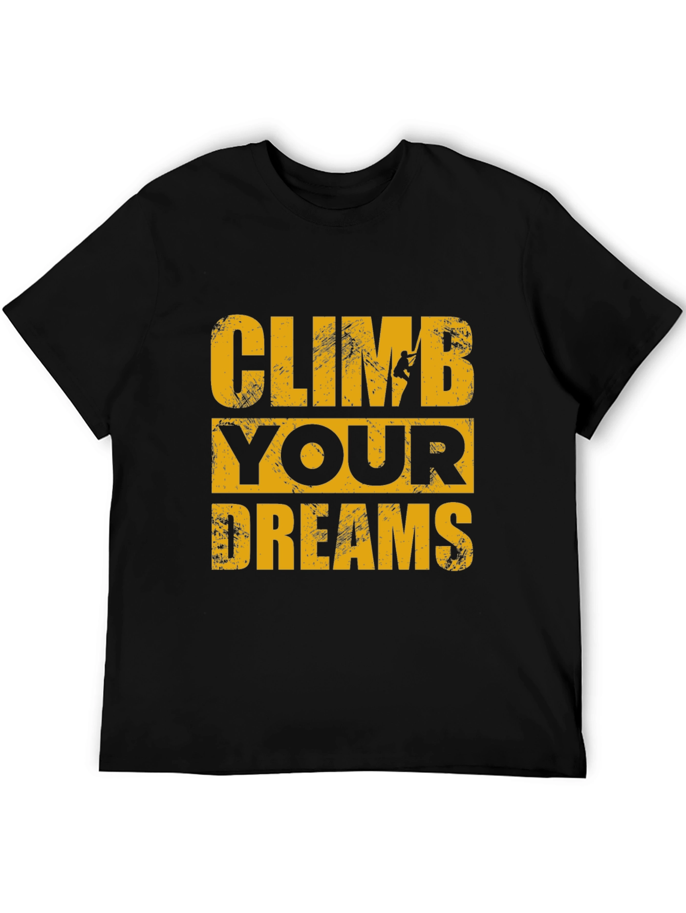 Climb Your Dreams Black Graphic T-Shirt