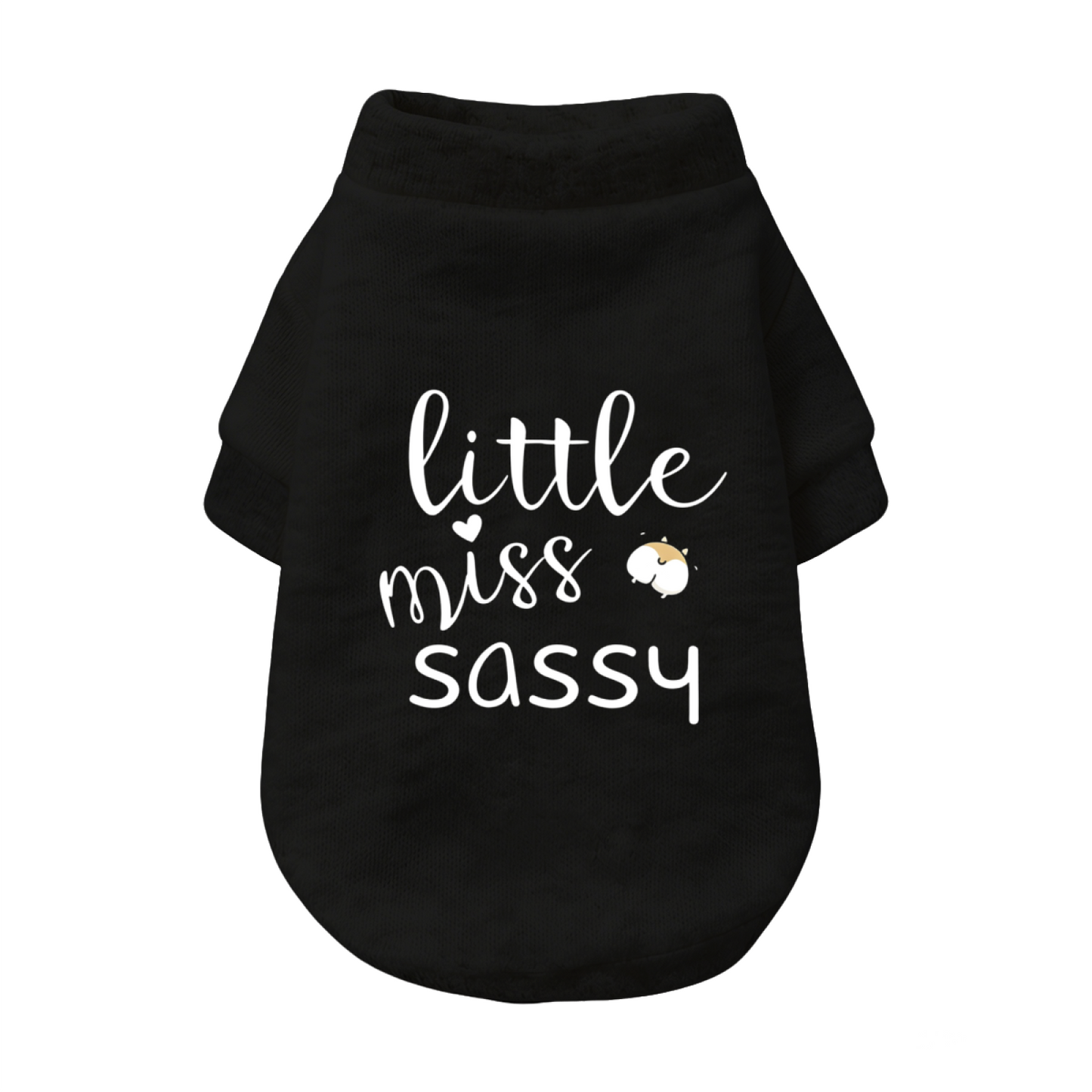 Little Miss Sassy Cute Booty Print Girl Dog Cardigan Sweater