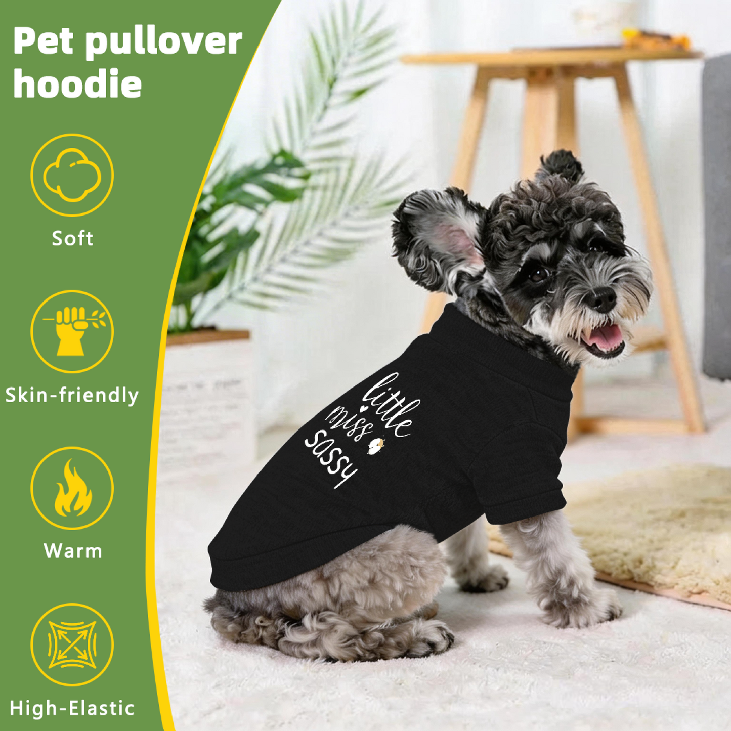 Little Miss Sassy Cute Booty Print Girl Dog Cardigan Sweater