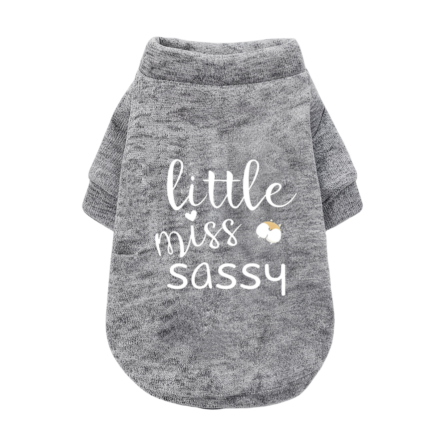 Little Miss Sassy Cute Booty Print Girl Dog Cardigan Sweater