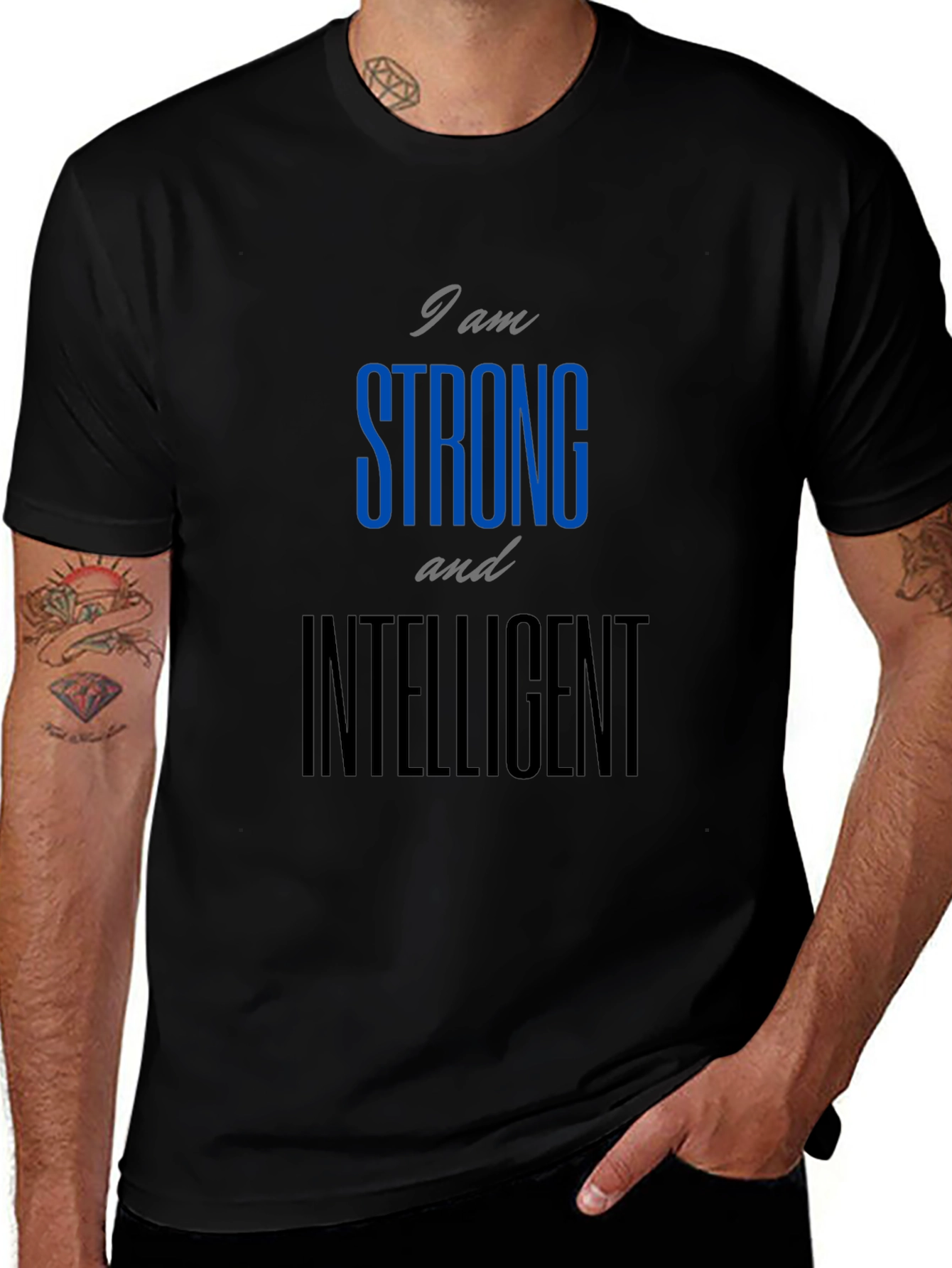 Strong and Intelligent Graphic T-Shirt