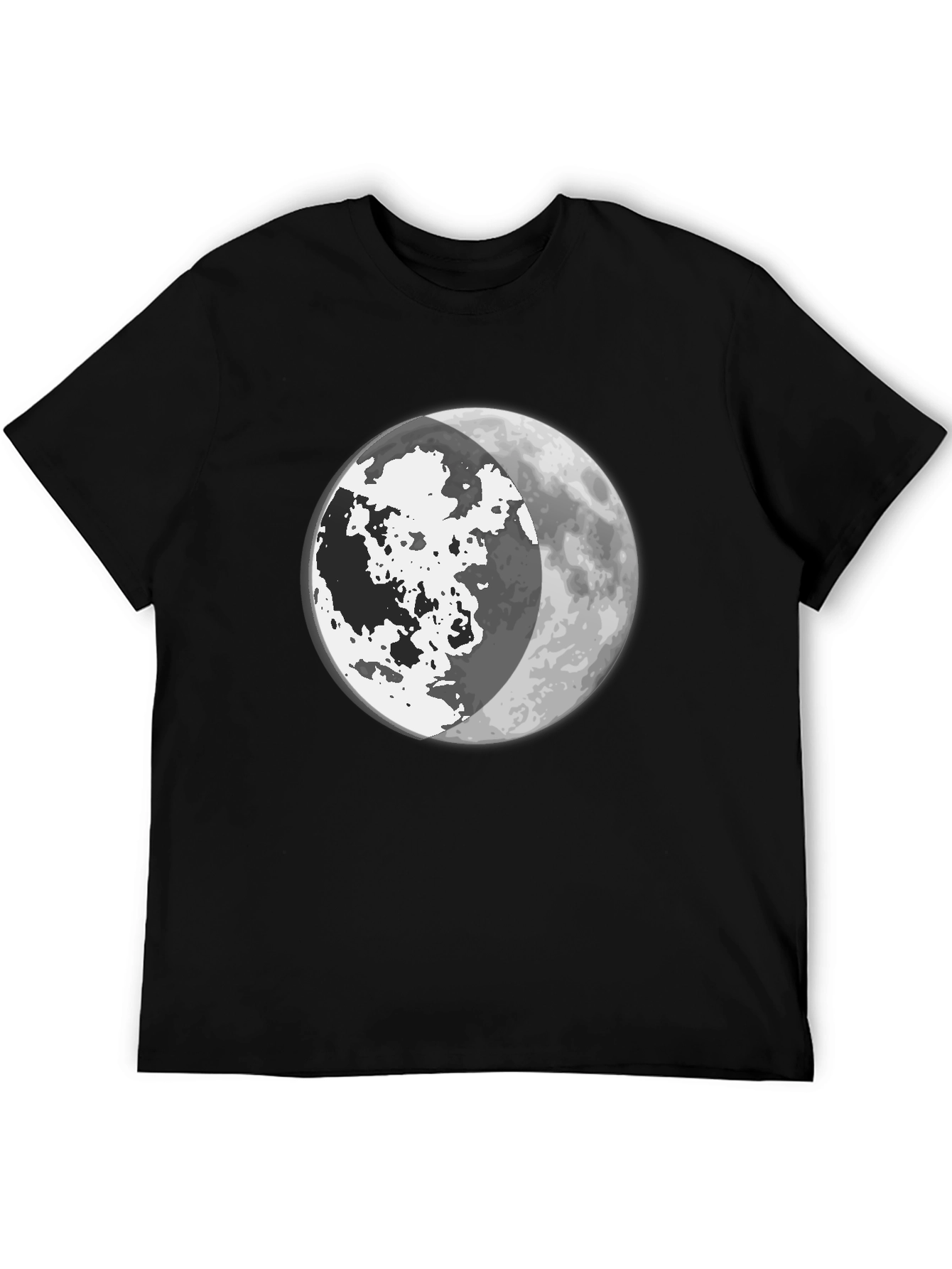 Moon Phase Graphic Tee - Mens Black T-Shirt