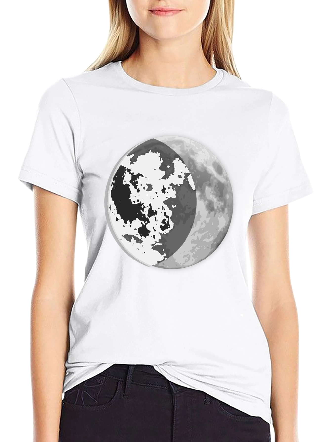 Moon Phase Graphic Tee - Mens Black T-Shirt