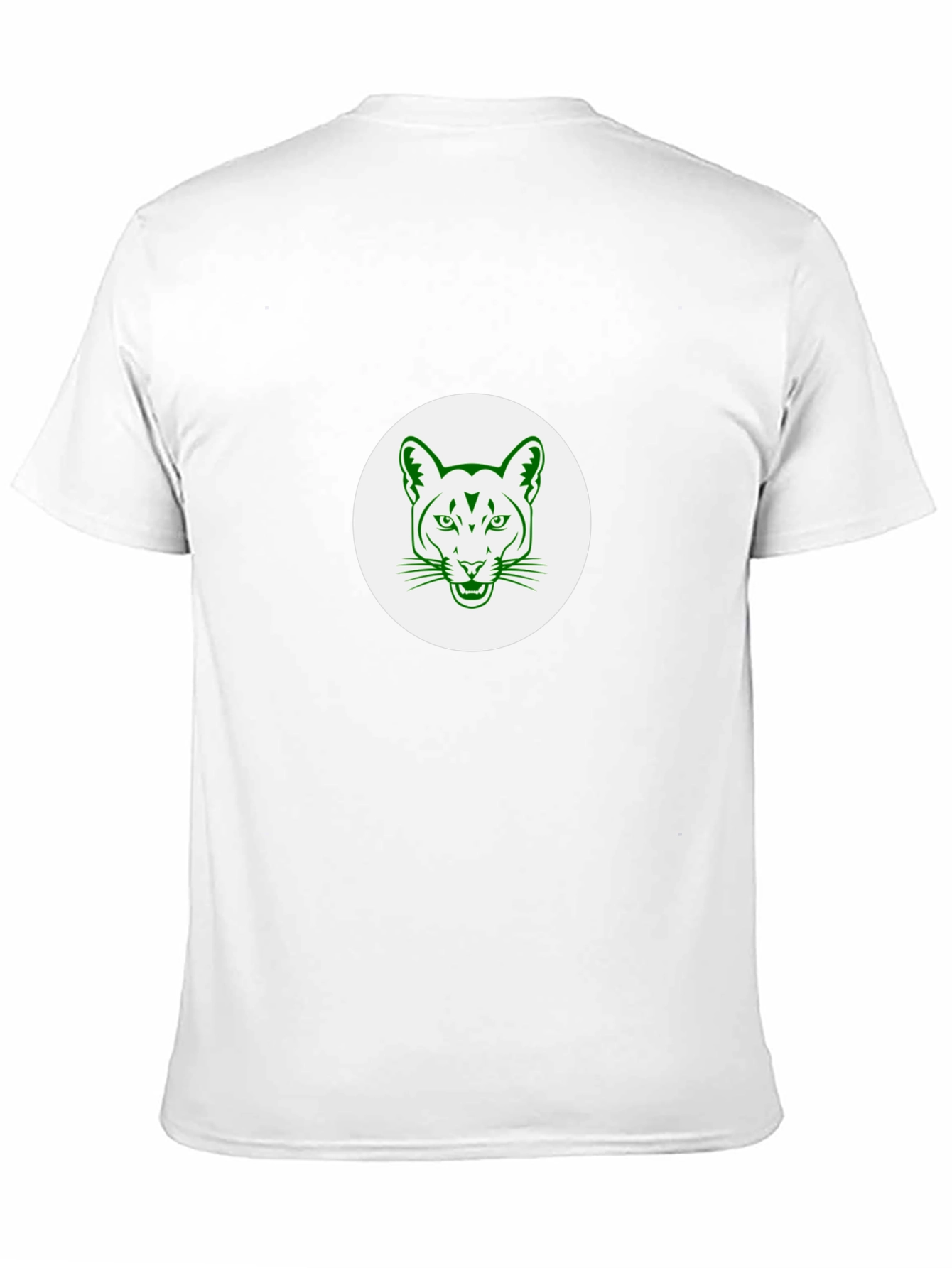 Black T-Shirt with Green Cougar Graphic