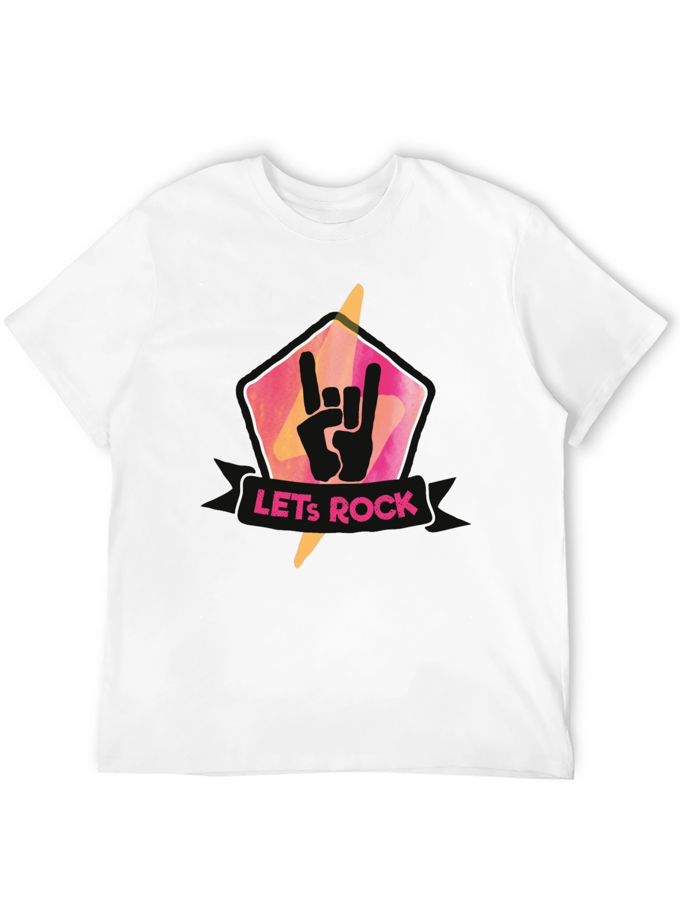 Lets Rock Graphic T-Shirt - Black