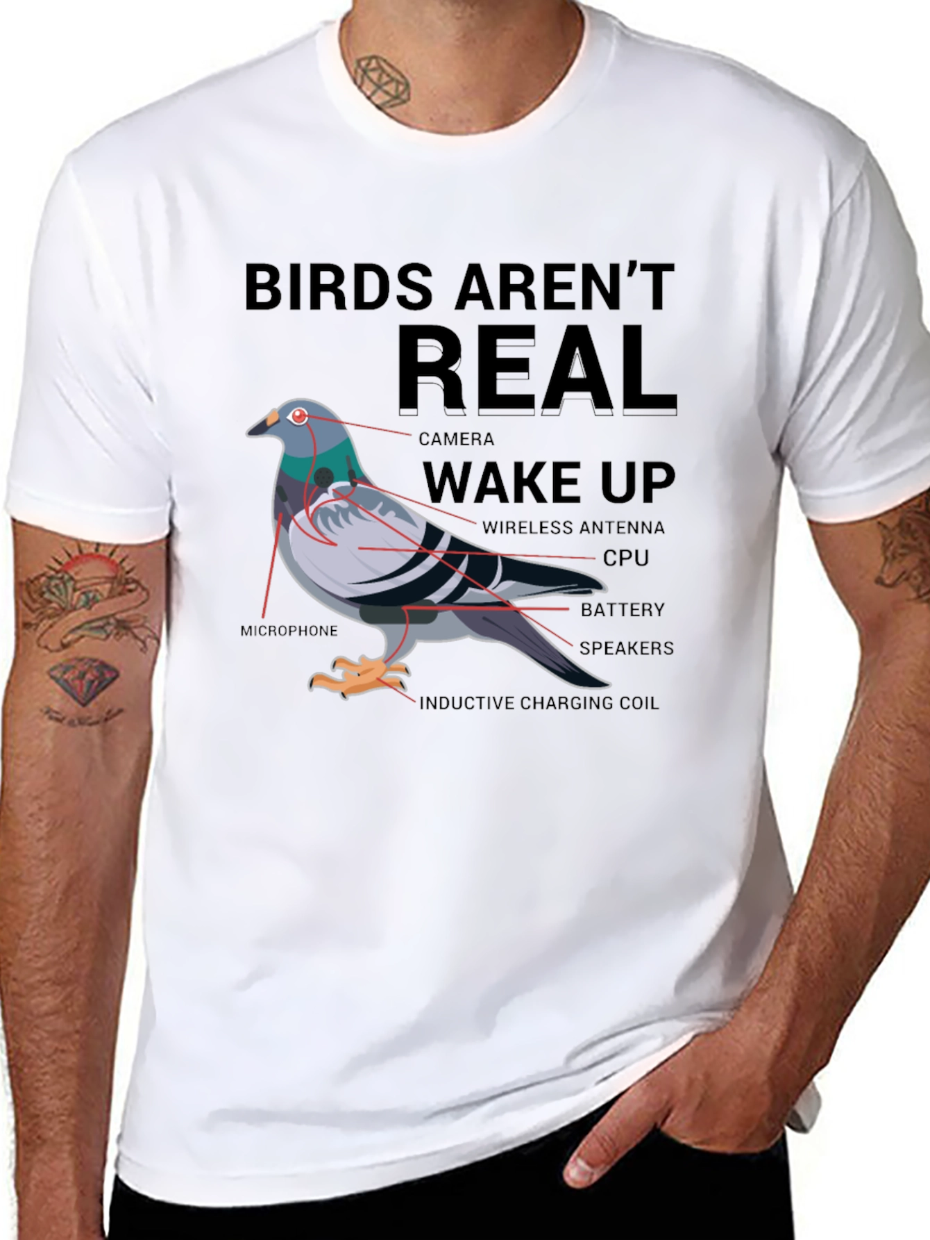 Birds Arent Real Conspiracy T-Shirt