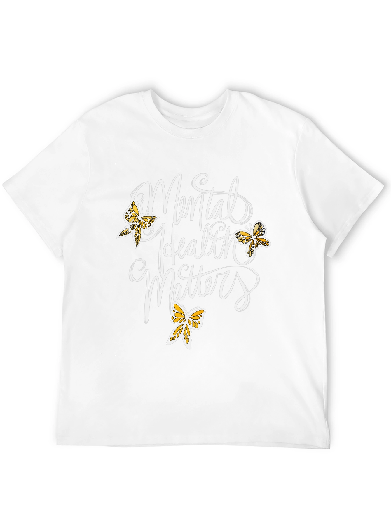 Mental Health Matters T-Shirt Butterfly Design