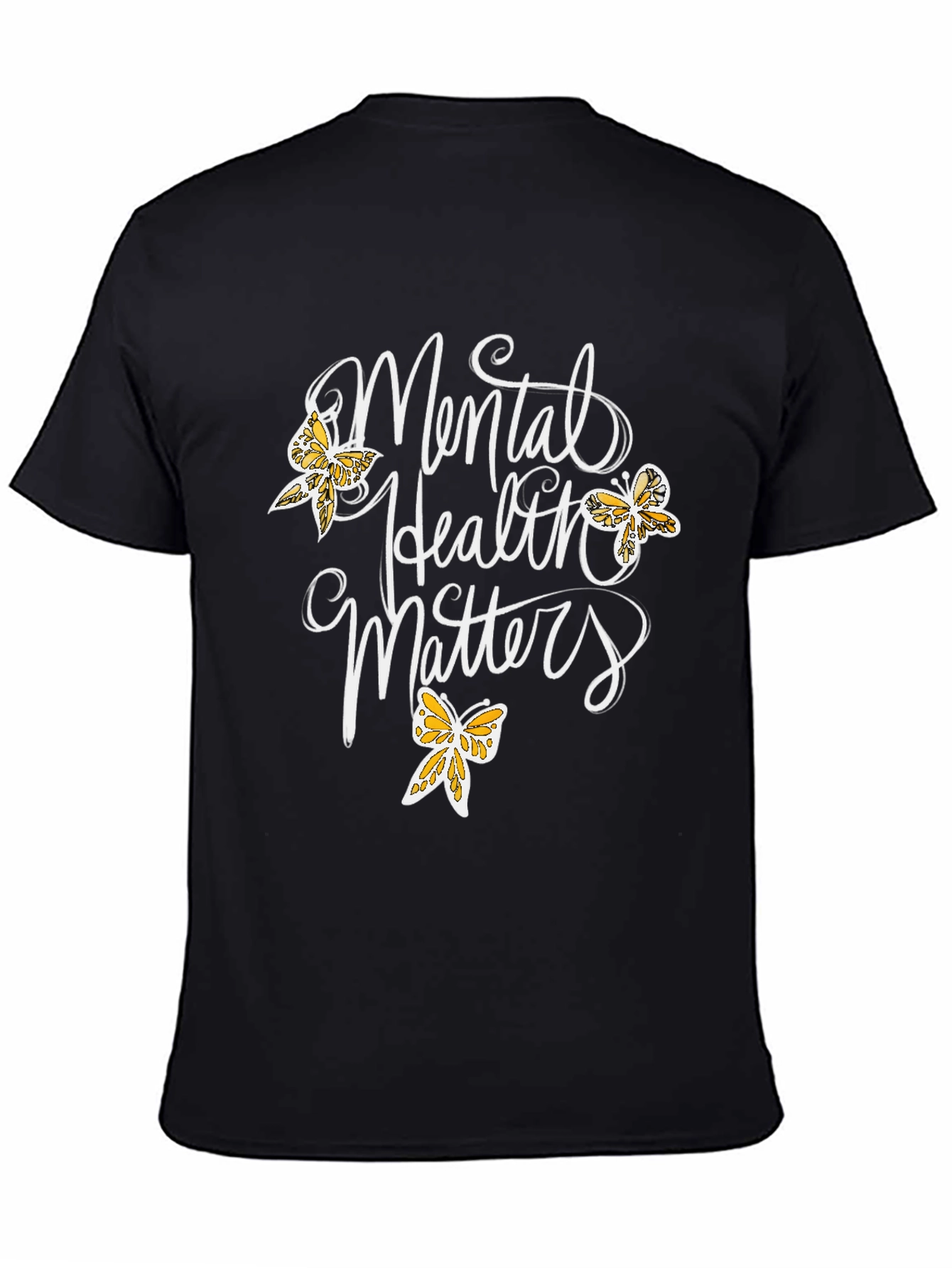 Mental Health Matters T-Shirt Butterfly Design