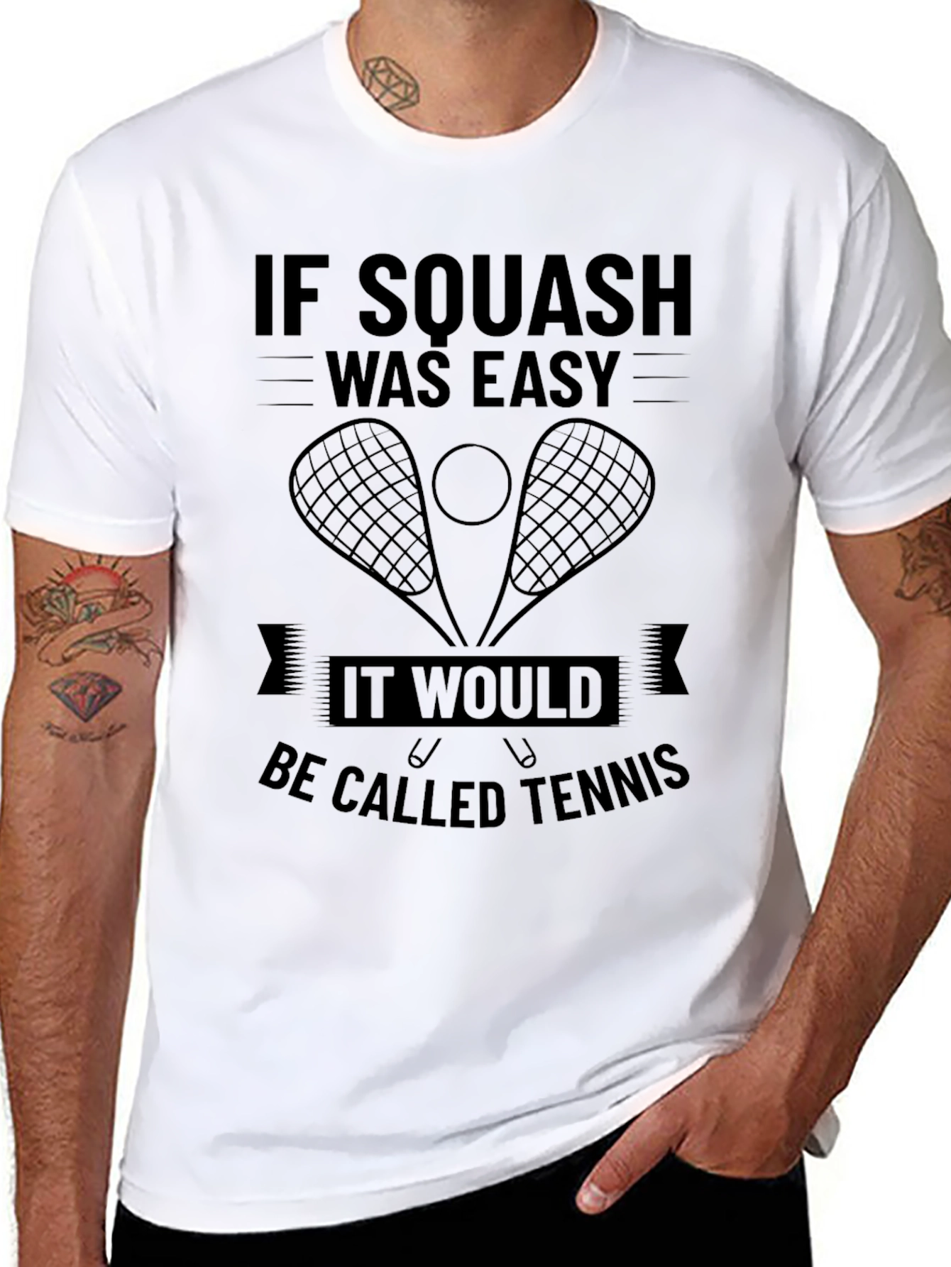 Squash Funny T-Shirt - If Squash Was Easy...