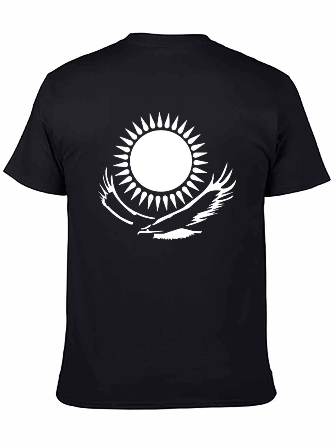 Kazakhstan Flag Graphic T-Shirt - Black