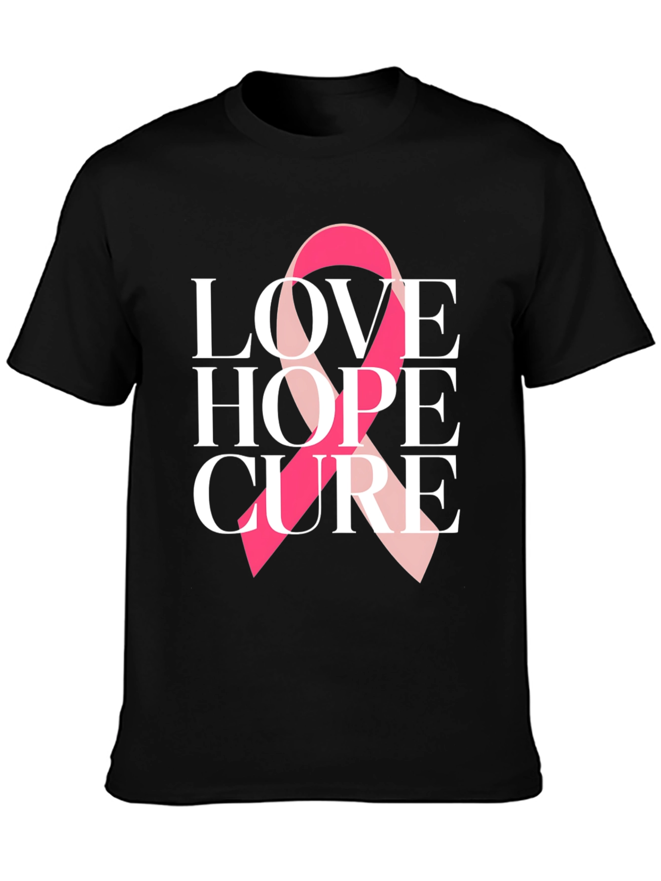 Love Hope Cure Breast Cancer Awareness T-Shirt