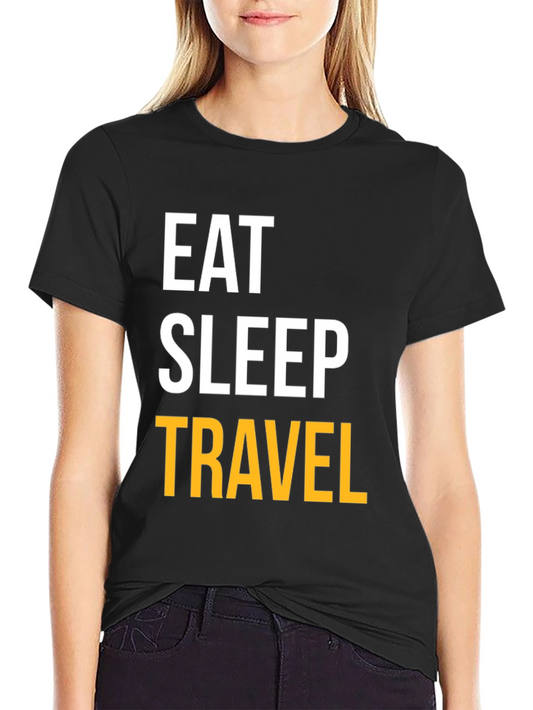 Eat Sleep Travel Black T-Shirt