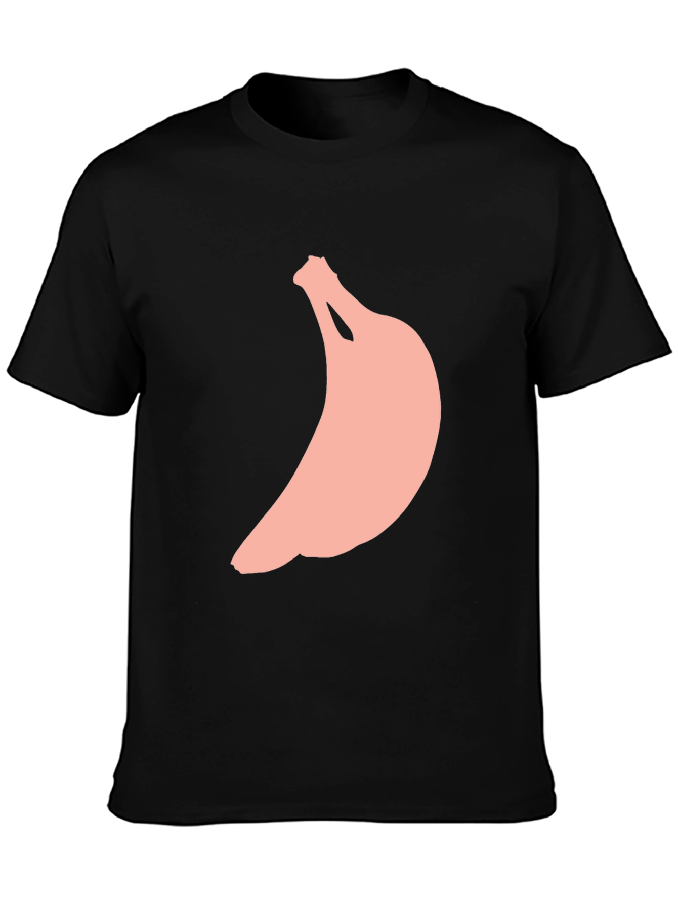 Mens Black T-Shirt with Banana Graphic