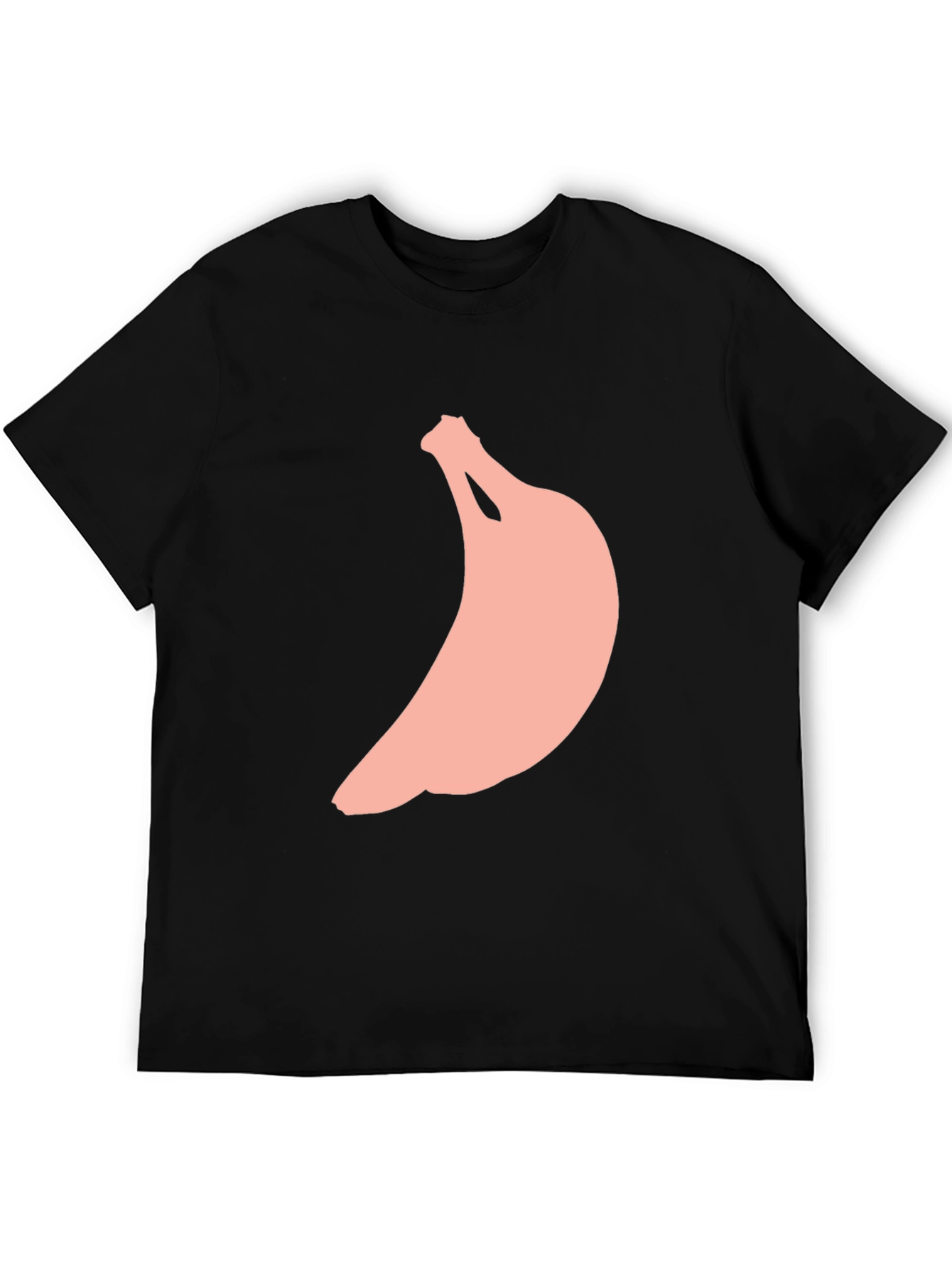 Mens Black T-Shirt with Banana Graphic