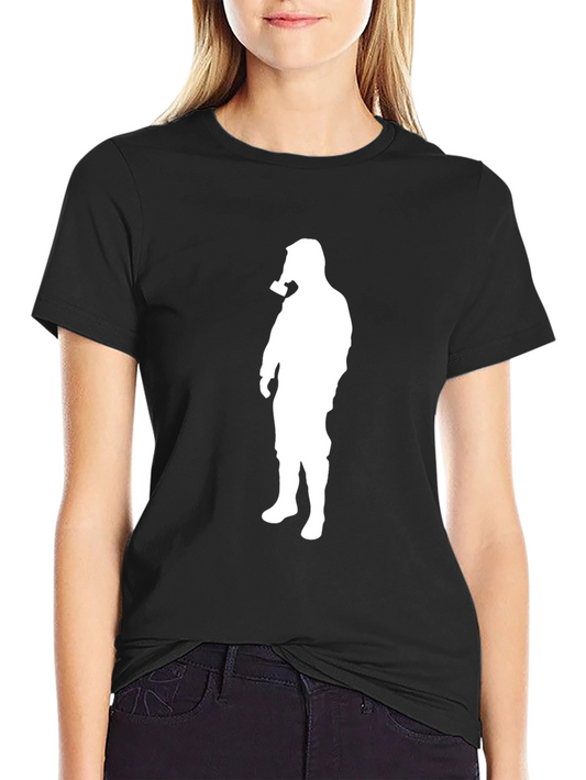 Gas Mask Silhouette Graphic Tee - Black