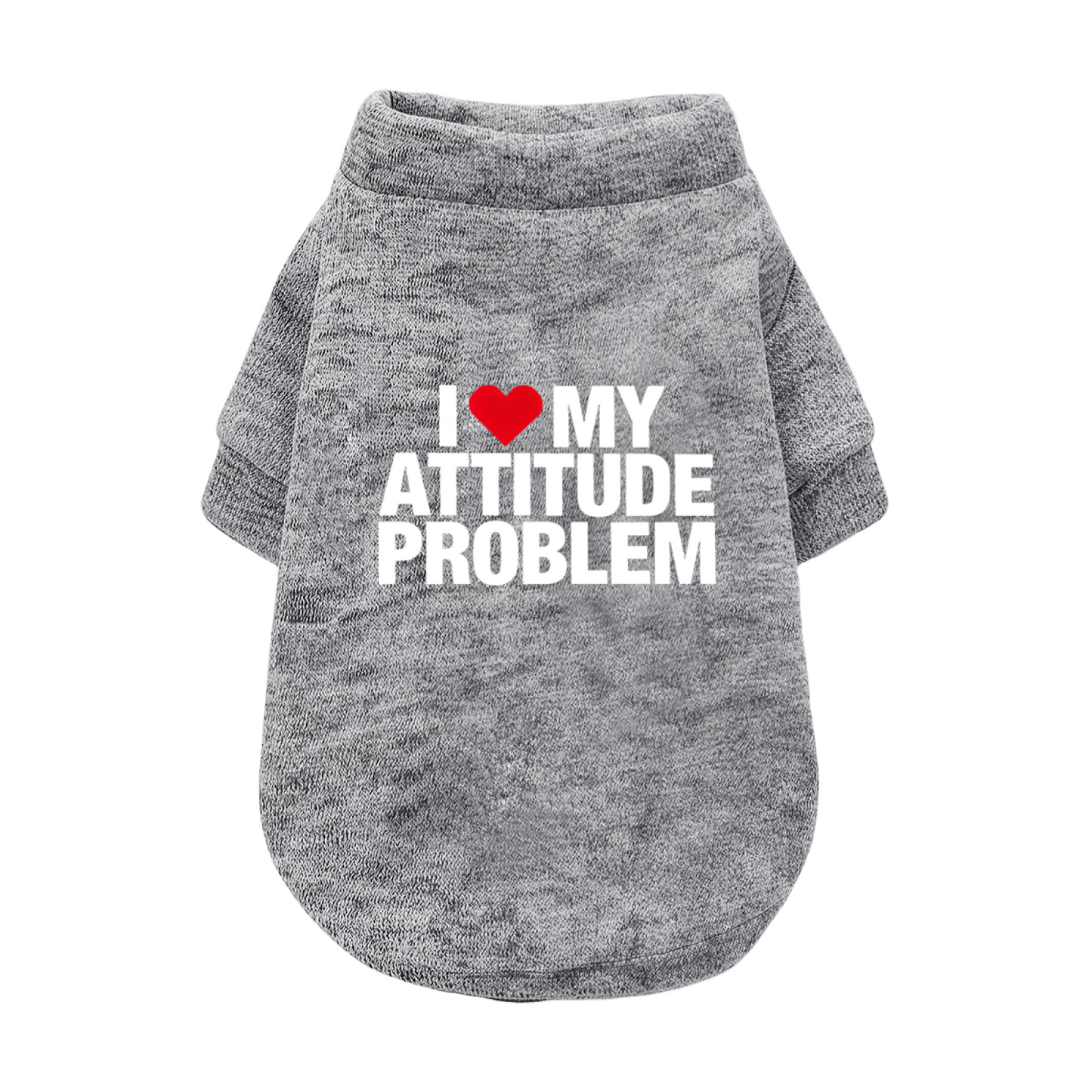 I Love My Attitude Problem Cool Black Pet Statement Sweater