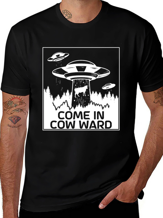 Come In Cow Ward Alien Abduction Graphic Tee