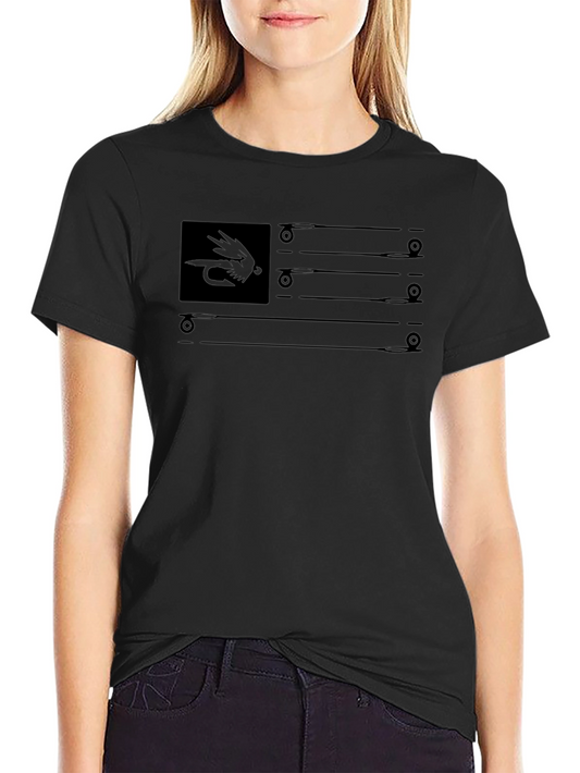 Fly Fishing American Flag T-Shirt