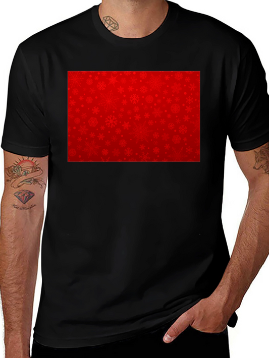 Festive Snowflake Pattern T-Shirt - Holiday Style