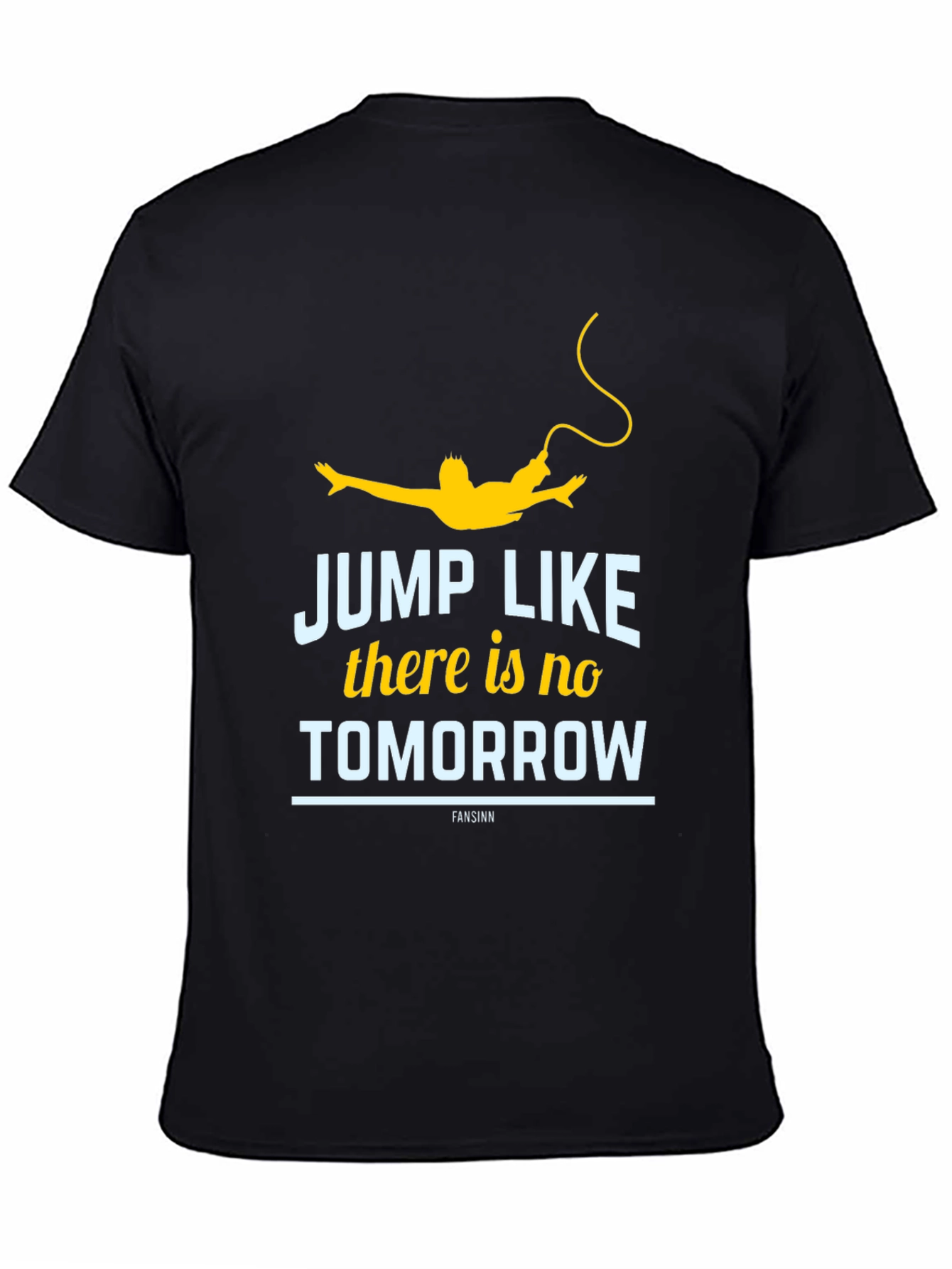 Jump Like No Tomorrow Black Graphic Tee