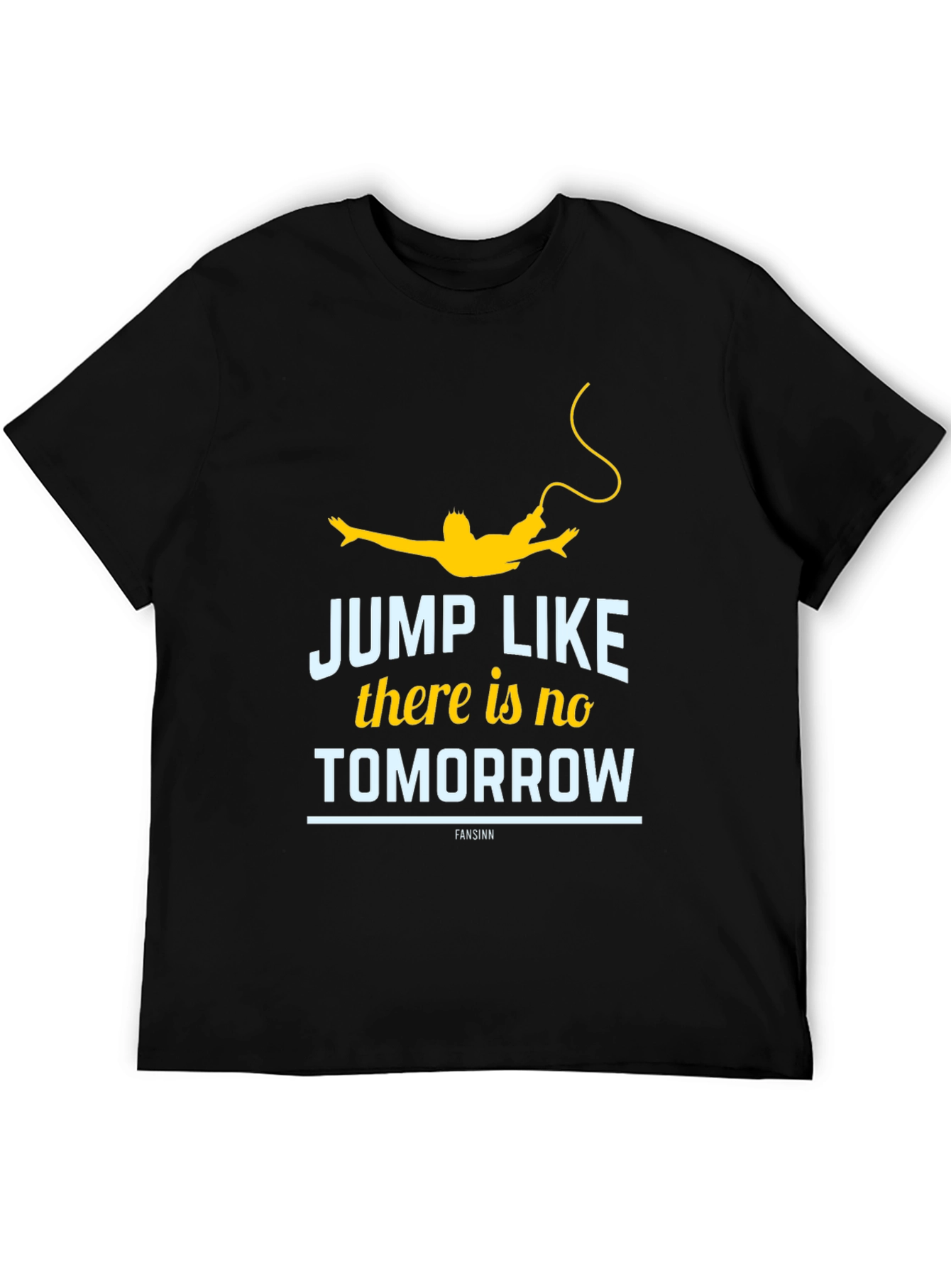 Jump Like No Tomorrow Black Graphic Tee