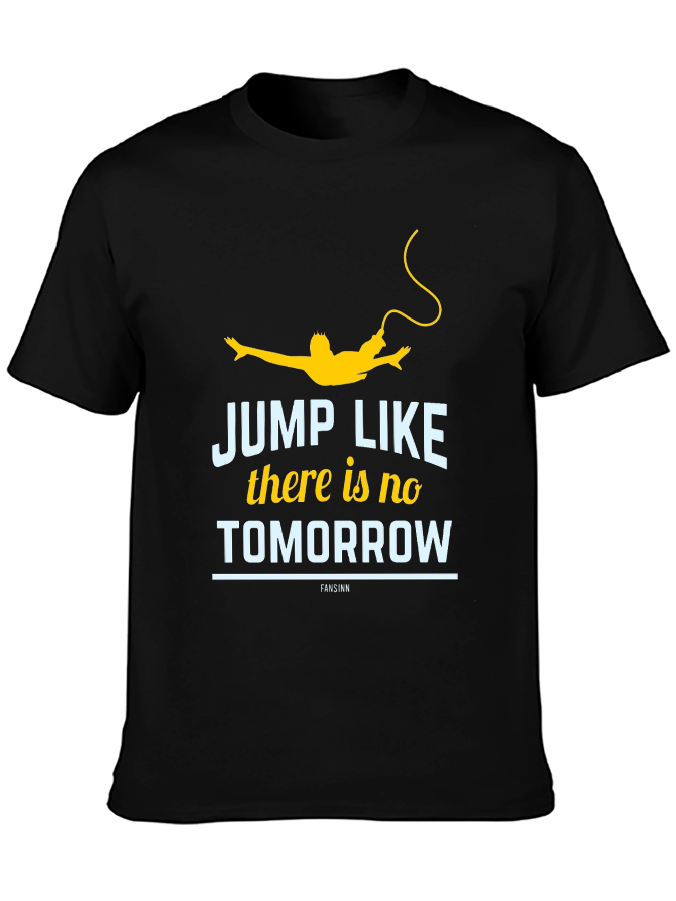 Jump Like No Tomorrow Black Graphic Tee
