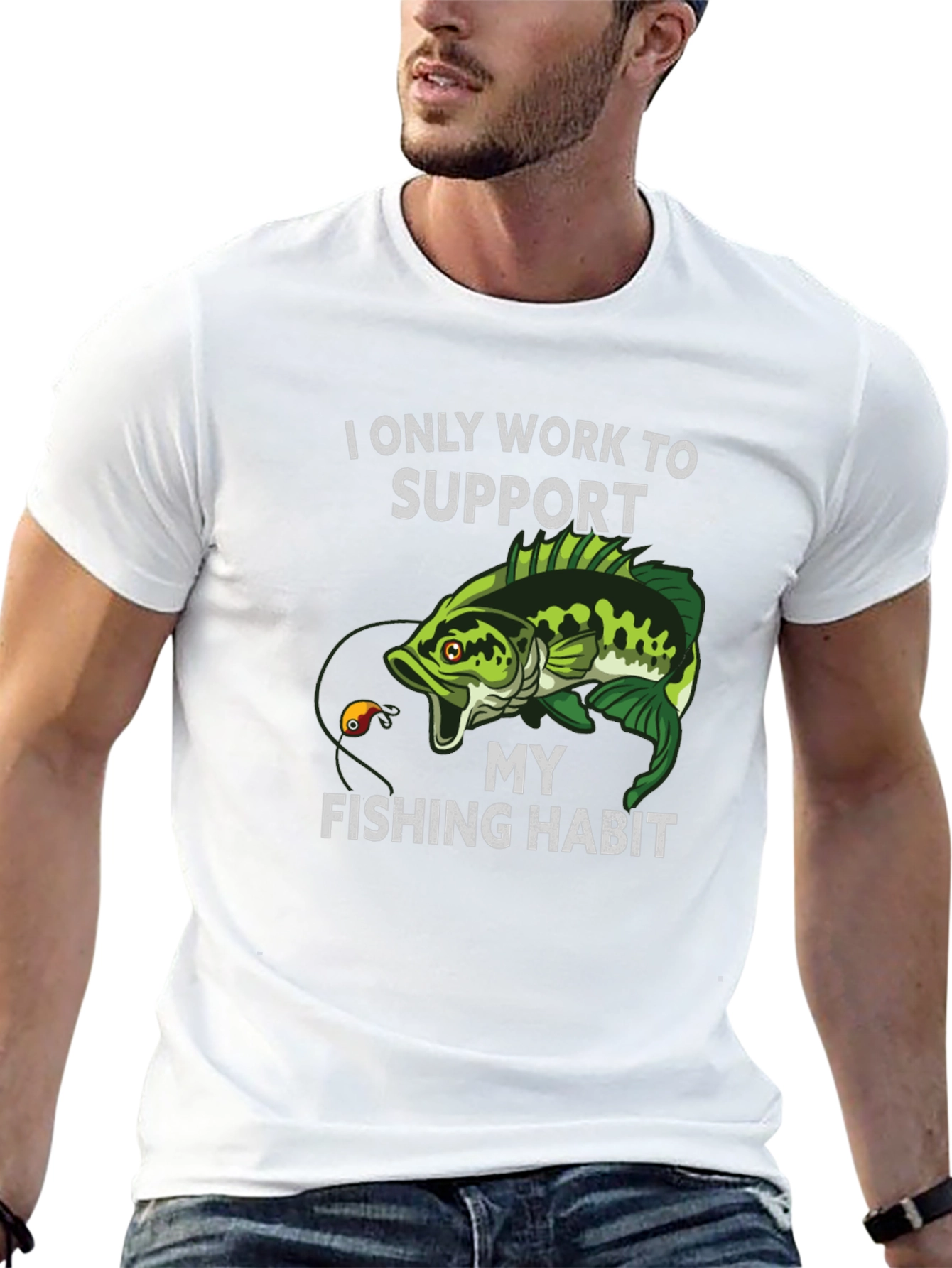 Fishing Habit T-Shirt - Black Graphic Tee