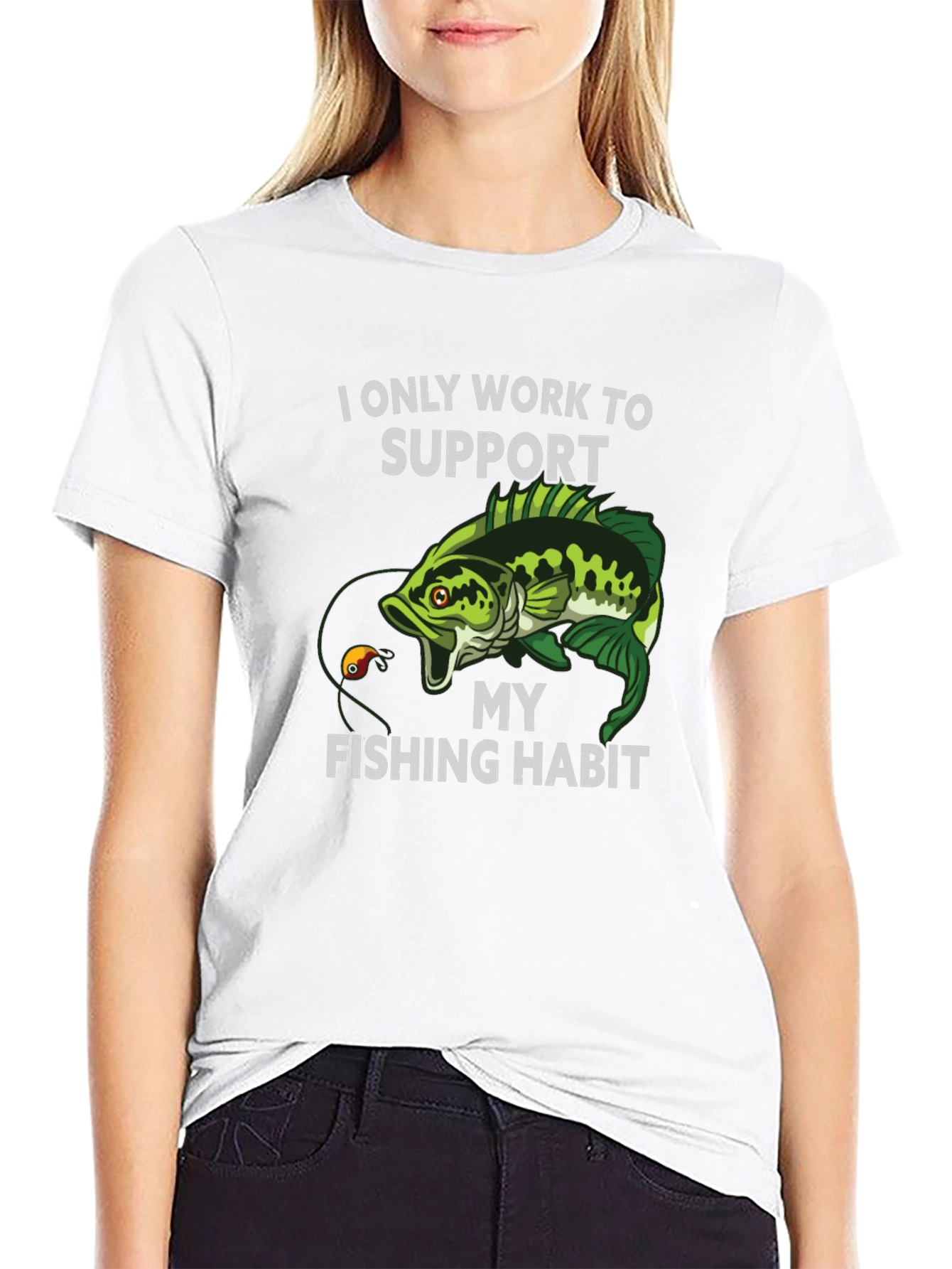 Fishing Habit T-Shirt - Black Graphic Tee