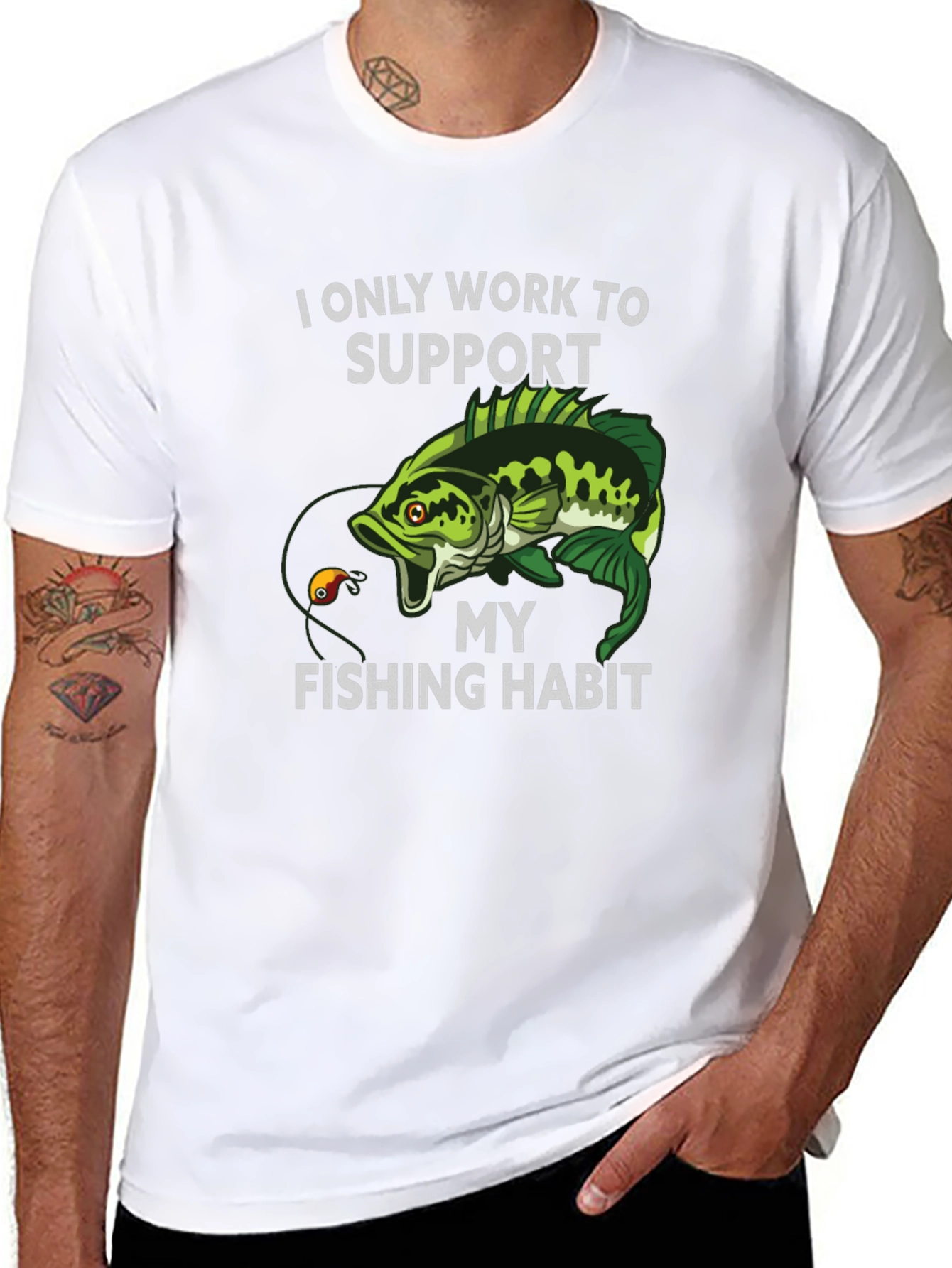 Fishing Habit T-Shirt - Black Graphic Tee