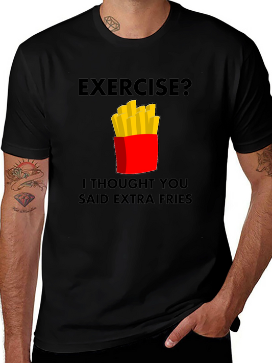 Funny Extra Fries Graphic T-Shirt