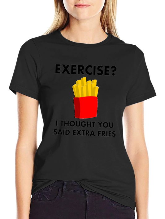 Funny Extra Fries Graphic T-Shirt