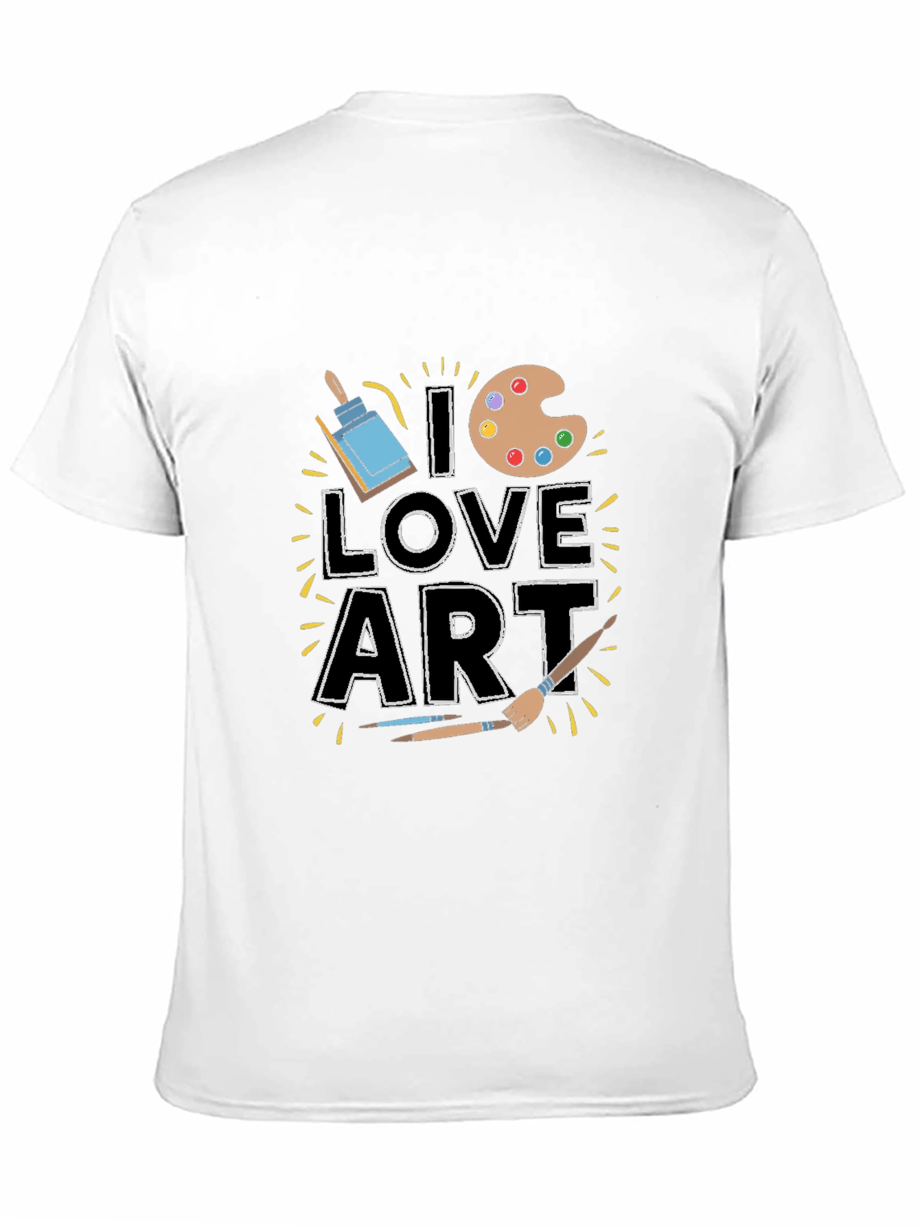I Love Art T-Shirt - Black Short Sleeve