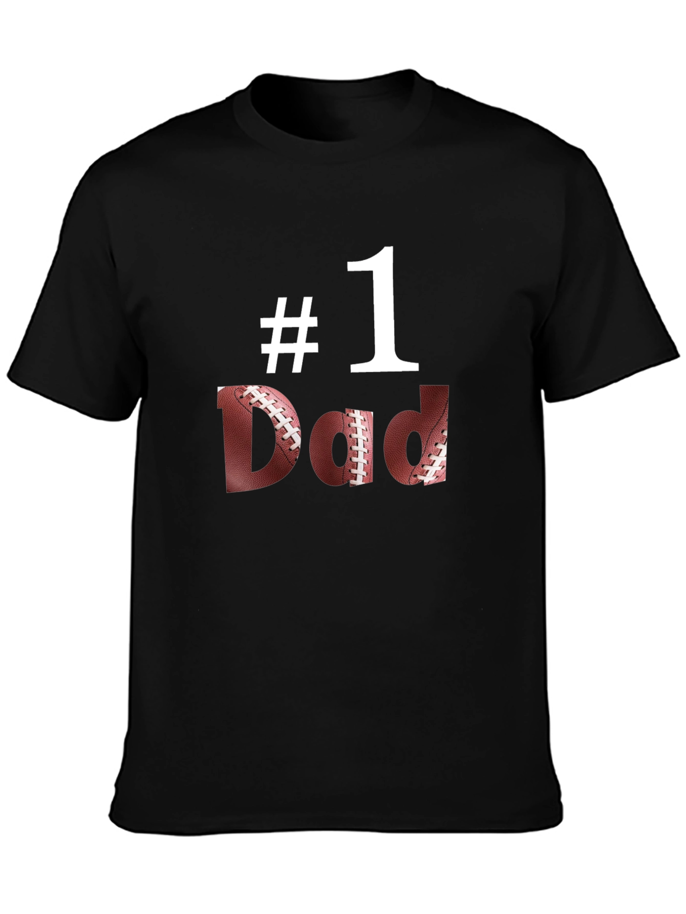 #1 Dad Football T-Shirt - Fathers Day Gift