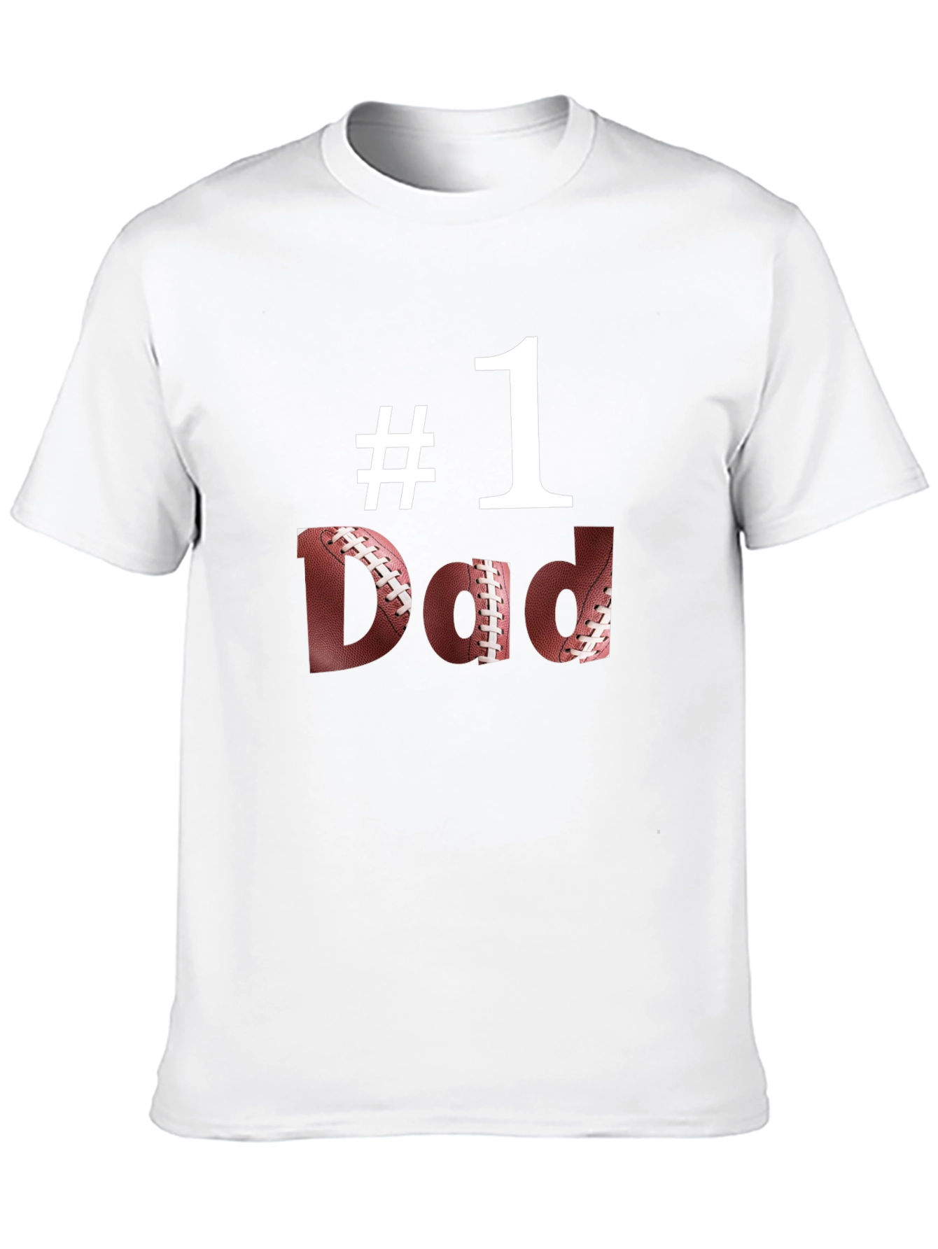 #1 Dad Football T-Shirt - Fathers Day Gift