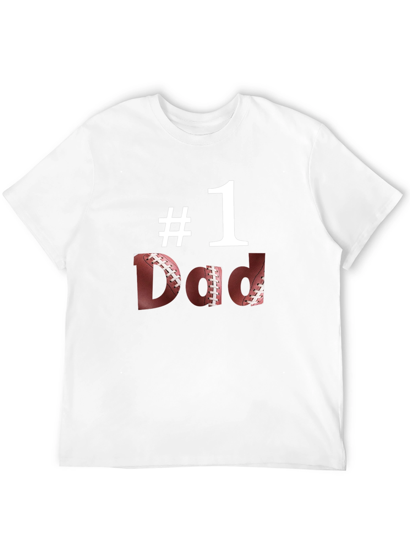 #1 Dad Football T-Shirt - Fathers Day Gift