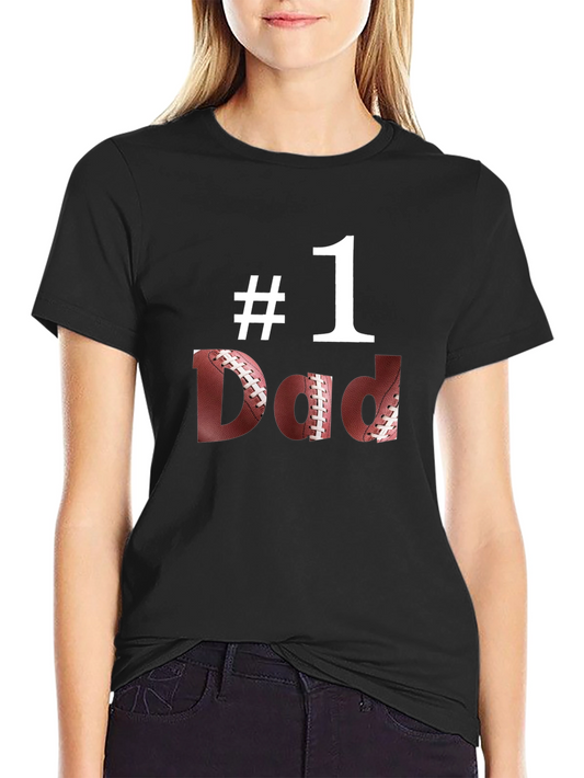 #1 Dad Football T-Shirt - Fathers Day Gift