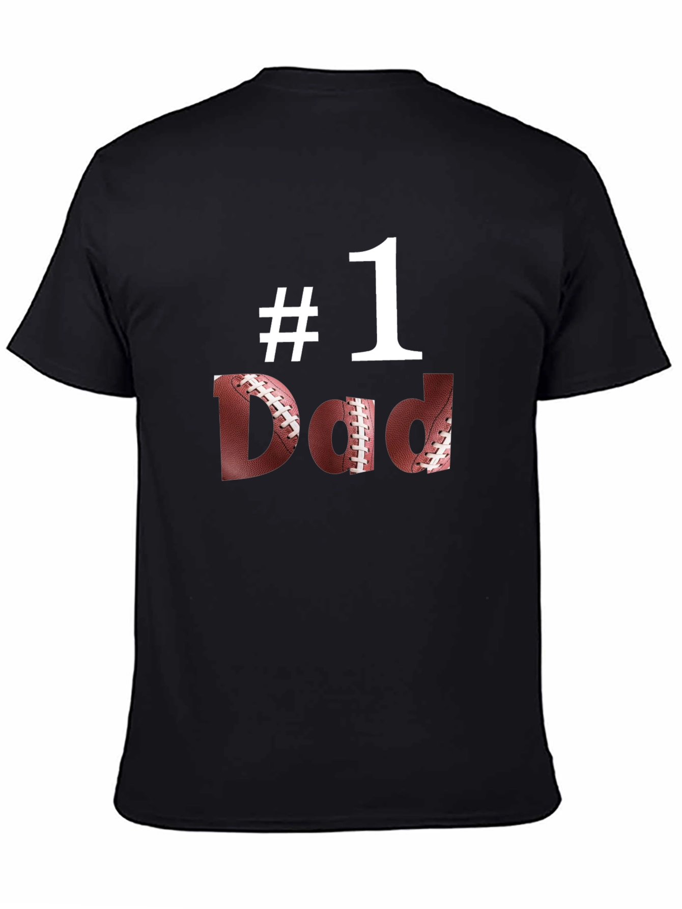 #1 Dad Football T-Shirt - Fathers Day Gift