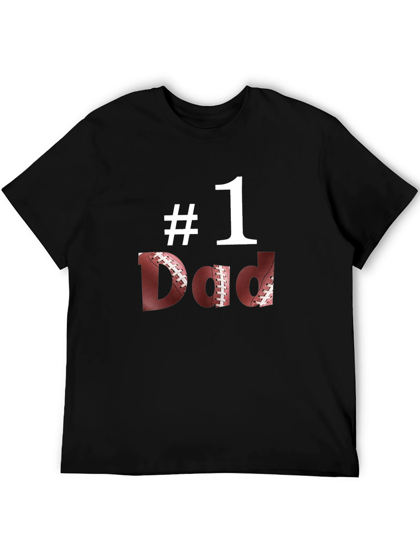 #1 Dad Football T-Shirt - Fathers Day Gift