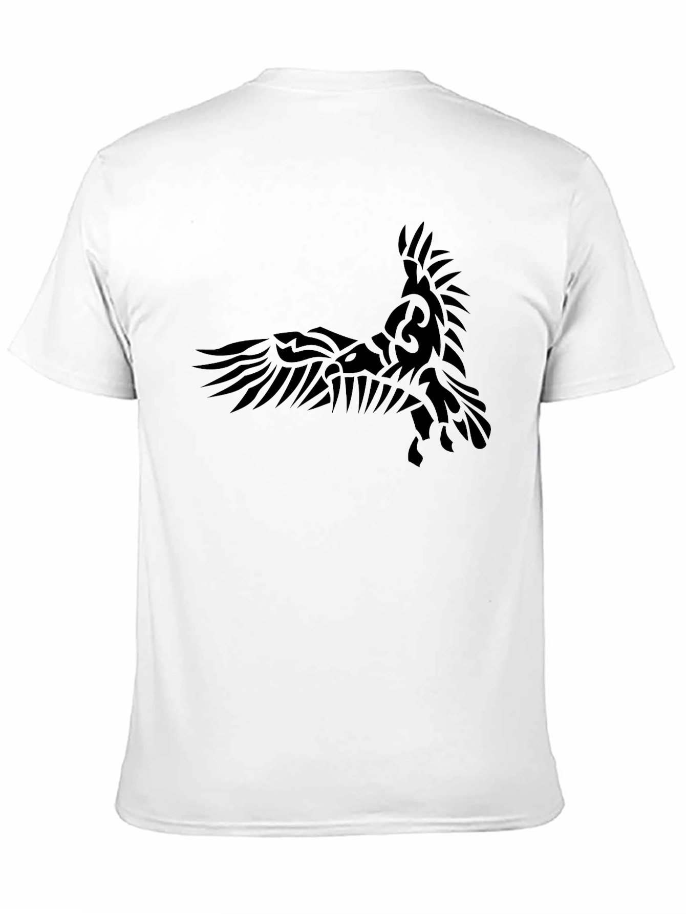 Tribal Raven Graphic Black T-Shirt
