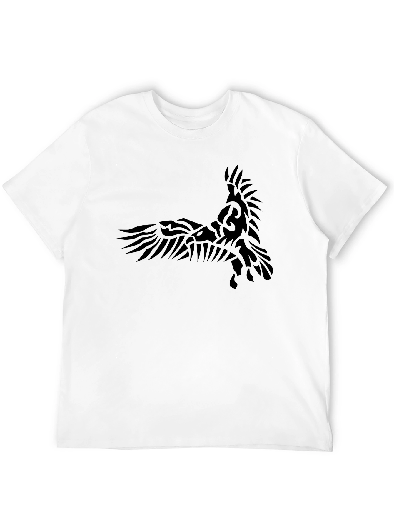Tribal Raven Graphic Black T-Shirt