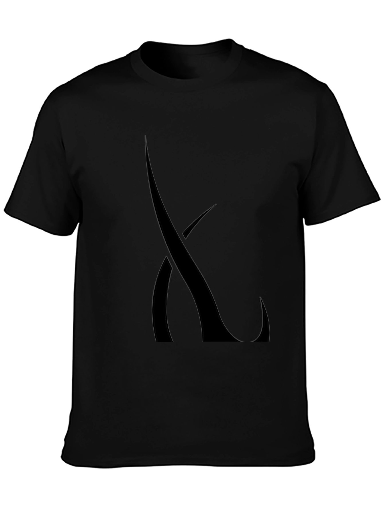 Mens Black Graphic Tee - Abstract Design